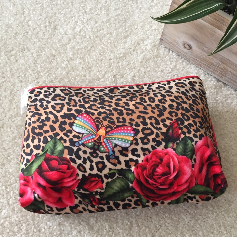 Estée Lauder Leopard Print, Flowers, Rainbow Butterly Makeup Pouch
